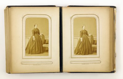 Photograph album containing 31 carte de visite, 1867 by English Photographer